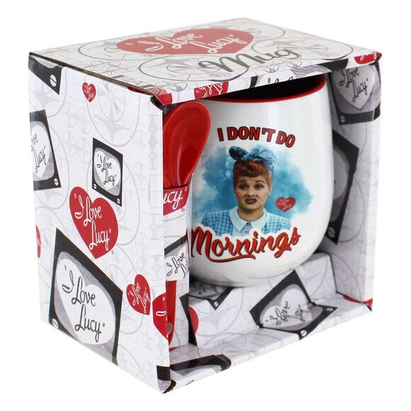 I Love Lucy I Don't Do Mornings Mug w/ Spoon - Picture 2 of 2